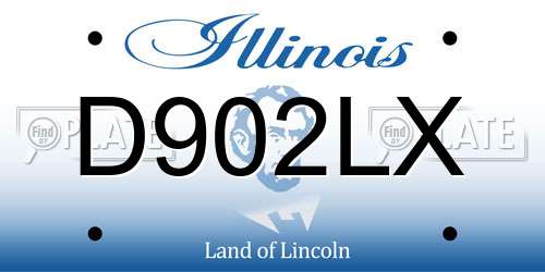 D902LX Illinois License Plate