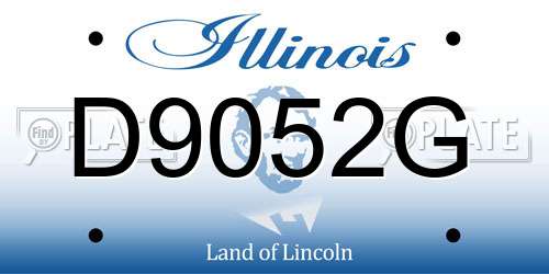 D9052G Illinois License Plate