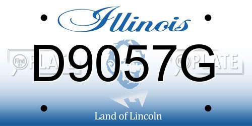 D9057G Illinois License Plate