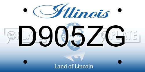 D905ZG Illinois License Plate