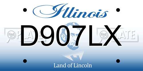 D907LX Illinois License Plate