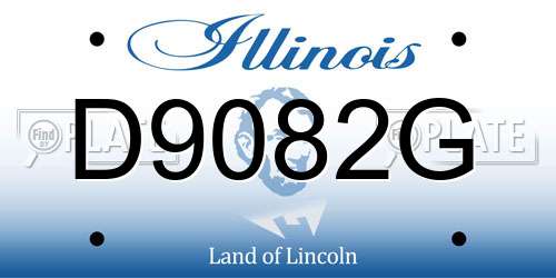 D9082G Illinois License Plate