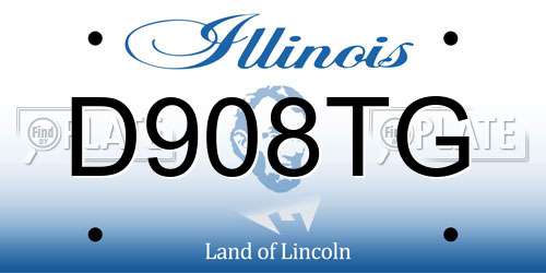 D908TG Illinois License Plate