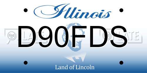 D90FDS Illinois License Plate