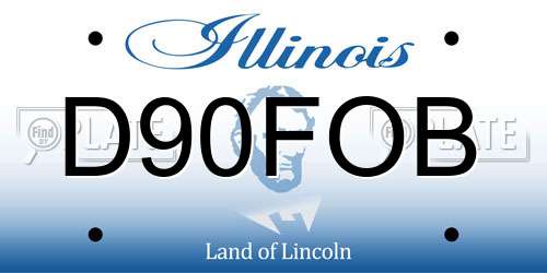 D90FOB Illinois License Plate