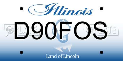 D90FOS Illinois License Plate