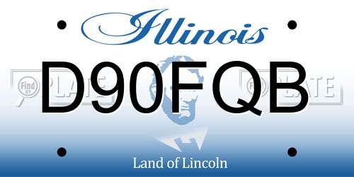 D90FQB Illinois License Plate