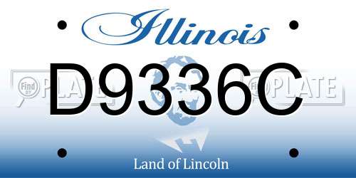 D9336C Illinois License Plate