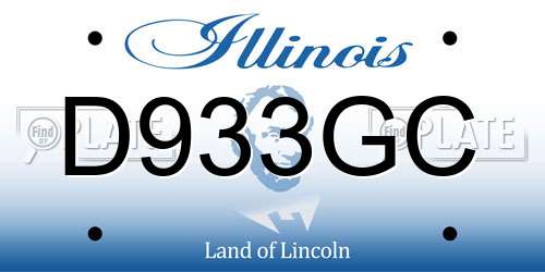 D933GC Illinois License Plate