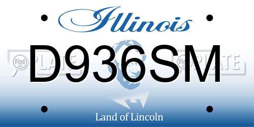 D936SM Illinois License Plate