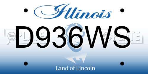 D936WS Illinois License Plate
