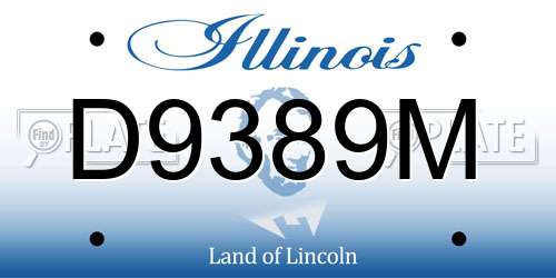 D9389M Illinois License Plate