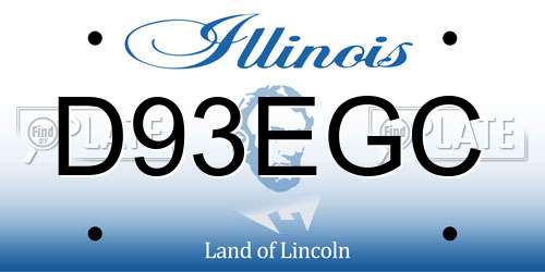 D93EGC Illinois License Plate