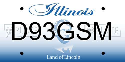 D93GSM Illinois License Plate