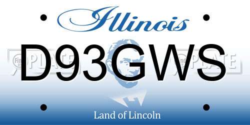 D93GWS Illinois License Plate