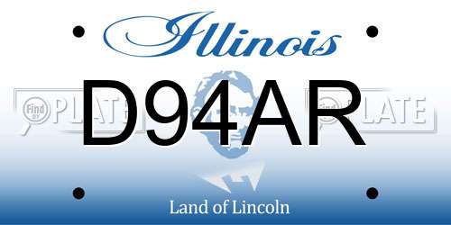 D94AR Illinois License Plate