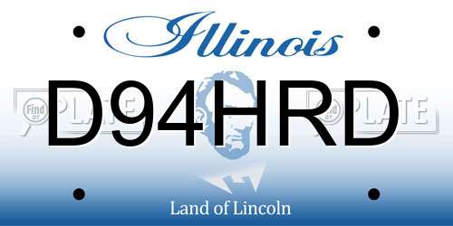 D94HRD Illinois License Plate