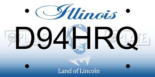 D94HRQ Illinois License Plate