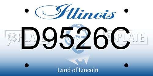 D9526C Illinois License Plate