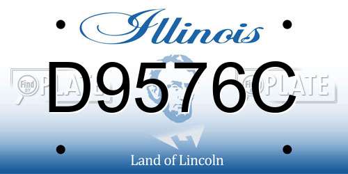 D9576C Illinois License Plate