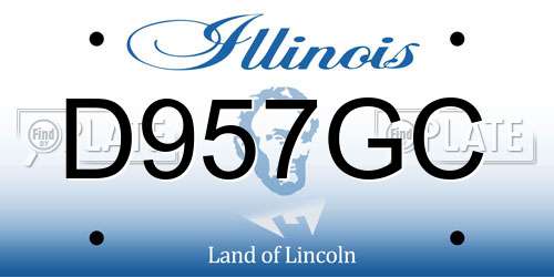 D957GC Illinois License Plate