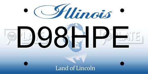 D98HPE Illinois License Plate