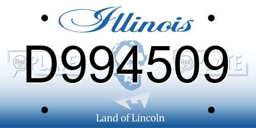 D994509 Illinois License Plate
