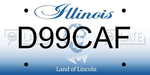D99CAF Illinois License Plate