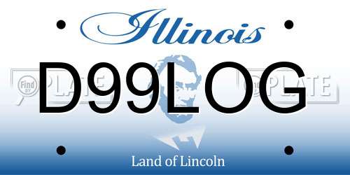 D99LOG Illinois License Plate