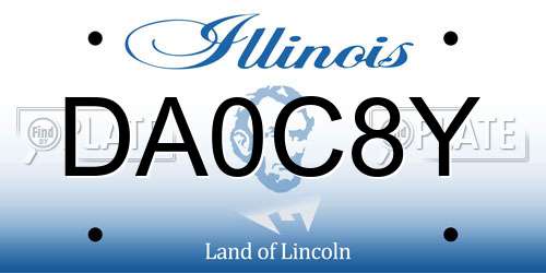 DA0C8Y Illinois License Plate
