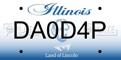 DA0D4P Illinois License Plate