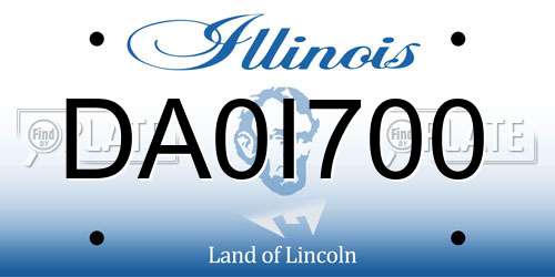DA0I700 Illinois License Plate