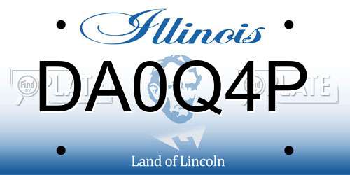 DA0Q4P Illinois License Plate
