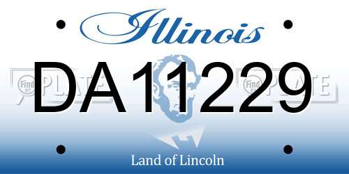DA11229 Illinois License Plate