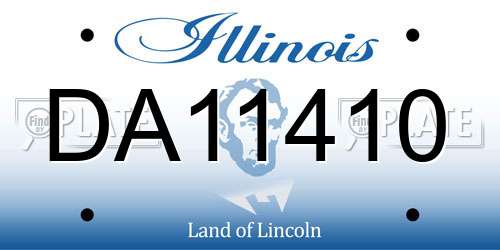 DA11410 Illinois License Plate