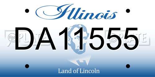 DA11555 Illinois License Plate