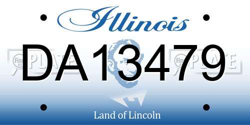 DA13479 Illinois License Plate