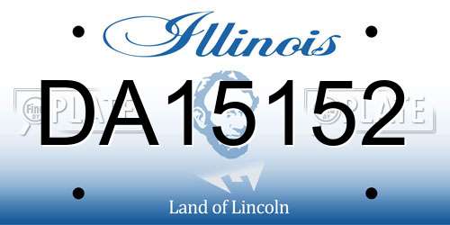 DA15152 Illinois License Plate