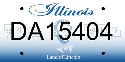 DA15404 Illinois License Plate