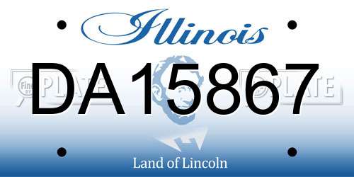 DA15867 Illinois License Plate