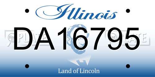 DA16795 Illinois License Plate