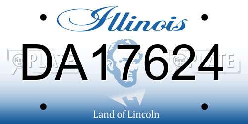 DA17624 Illinois License Plate