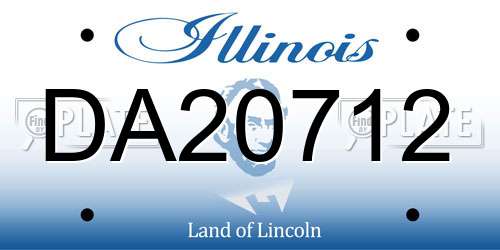 DA20712 Illinois License Plate