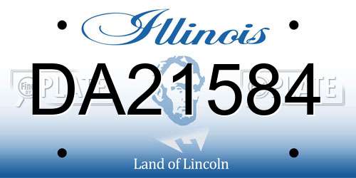 DA21584 Illinois License Plate
