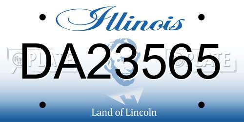 DA23565 Illinois License Plate