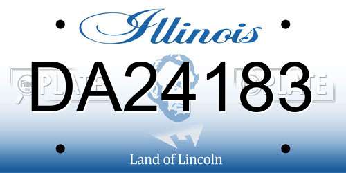 DA24183 Illinois License Plate