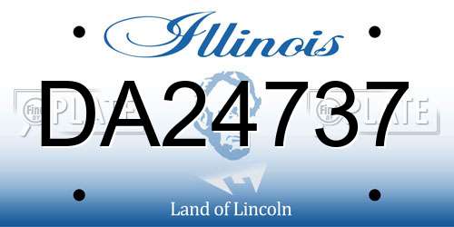 DA24737 Illinois License Plate