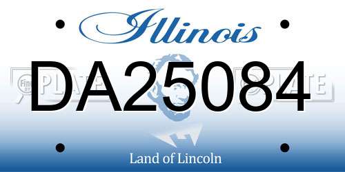 DA25084 Illinois License Plate