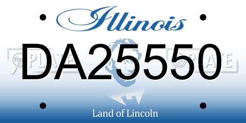 DA25550 Illinois License Plate