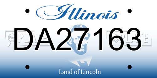 DA27163 Illinois License Plate